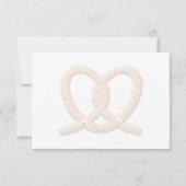 Cute Pretzel Drawing  Monogram Personalized ノートカード (裏面)