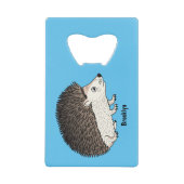 Cute prickly hedgehog cartoon illustration  クレジットカード栓抜き (正面)
