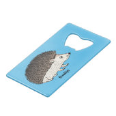 Cute prickly hedgehog cartoon illustration  クレジットカード栓抜き (正面アングル)