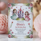 Cute Princess Fairy 2nd Birthday Party 招待状
