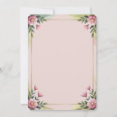 Cute Princess Fairy 3rd Birthday Party 招待状 (裏面)