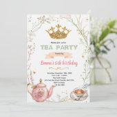 Cute princess tea party invitation 招待状 (スタンド正面)