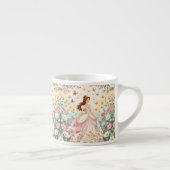 Cute princess with butterflies エスプレッソカップ (右)