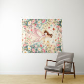 Cute princess with butterflies タペストリー (インサイチュ(横))