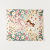 Cute princess with butterflies タペストリー (正面(横))