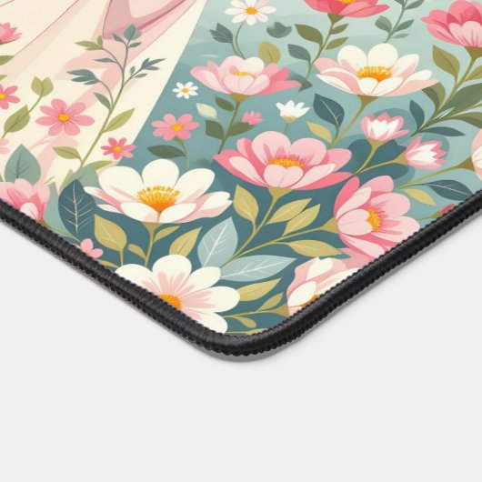 Cute princess with butterflies デスクマット (コーナー)