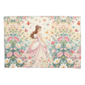 Cute princess with butterflies 枕カバー (正面)