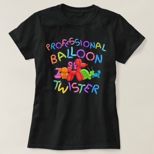 Cute Professional Balloon Animal Twister Party Gif Tシャツ (デザイン正面)