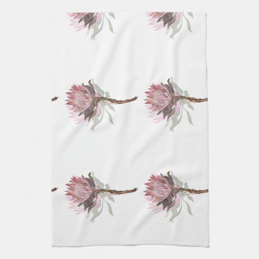 Cute protea flower キッチンタオル (縦)