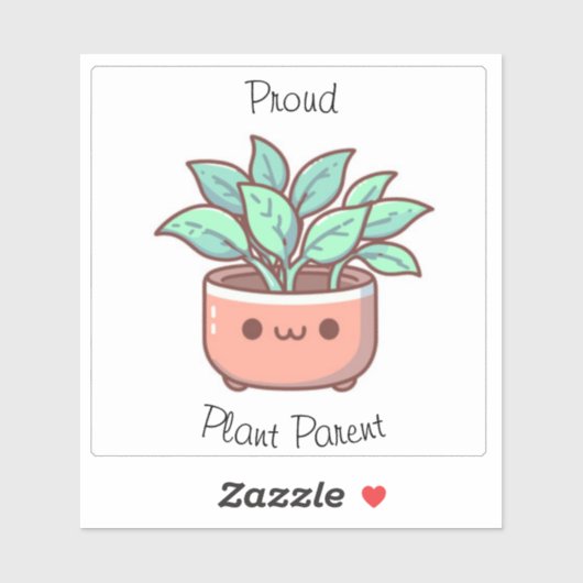Cute Proud Plant Parent シール (シート)