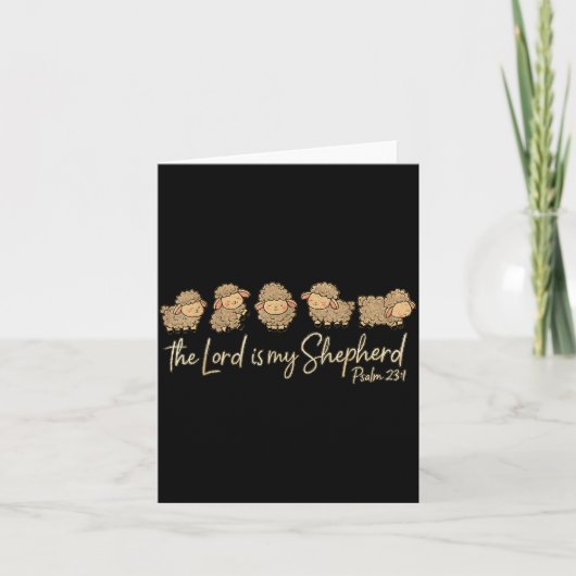 Cute Psalm 23_1 Sheep The Lord Is My Shepherd  カード (正面)