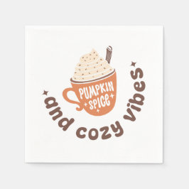 Cute PSL Fall  – Pumpkin Spice and Cozy vibes  スタンダードカクテルナプキン