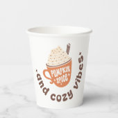 Cute PSL Fall  – Pumpkin Spice and Cozy vibes  紙コップ (裏面)