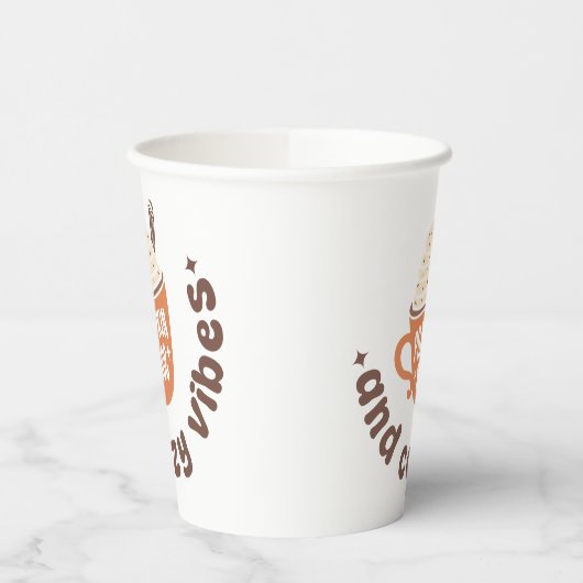 Cute PSL Fall  – Pumpkin Spice and Cozy vibes  紙コップ (左)