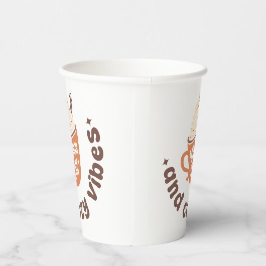 Cute PSL Fall  – Pumpkin Spice and Cozy vibes  紙コップ (右)