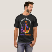 Cute Psoriasis Awareness Orange Ribbon Costume Men Tシャツ (正面フル)