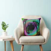 Cute Psychedelic Colorful Bat Throw Pillow  クッション (椅子)