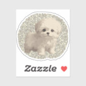 cute puddle dog シール (シート)