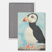 Cute Puffin Alaska Souvenir マグネット (正面/裏面)