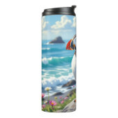 Cute Puffin on the Seashore themed   タンブラー (回転左)