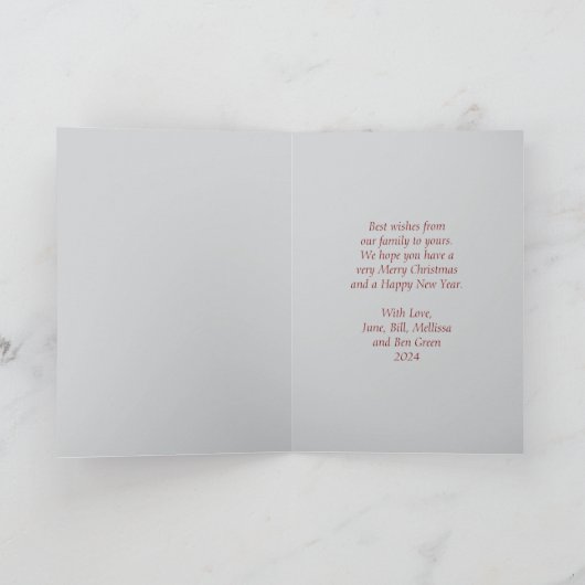 Cute Pug Dog Christmas Card カード (内部)