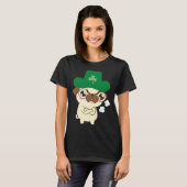 Cute Pug Dog St Patrick s Day  Dog St Patrick s Ha Tシャツ (正面フル)