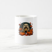 Cute Pug Dog With Pumpkins Fall Halloween Classic  コーヒーマグカップ (中央)