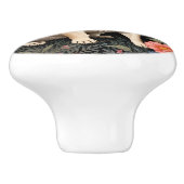 Cute Pug Elegant Colorful Floral セラミックノブ (側面)