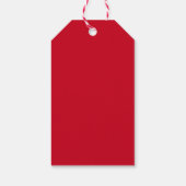 Cute pug in Santa hat illustration Merry Christmas ギフトタグ (裏面)