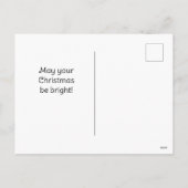 Cute Pug in Snow Christmas Card シーズンポストカード (裏面)