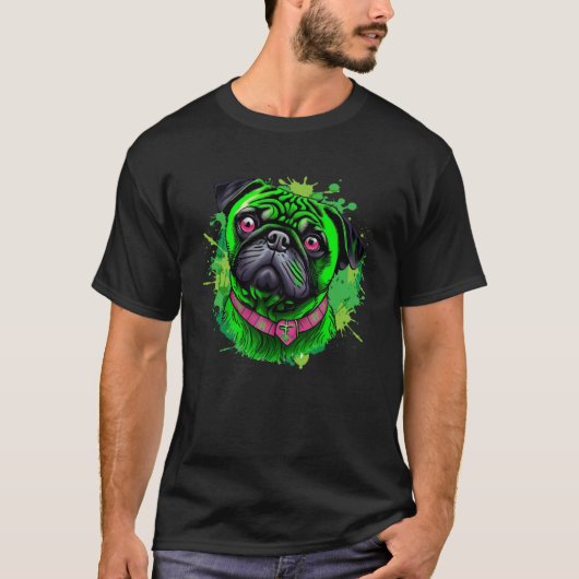 Cute Pug st Patrick s Day Tシャツ (正面)