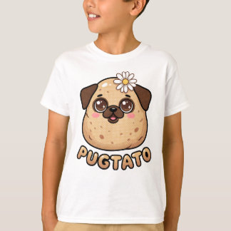 Cute Pugtato Funny Pug Potato Pun Kawaii Kids T-Sh Tシャツ