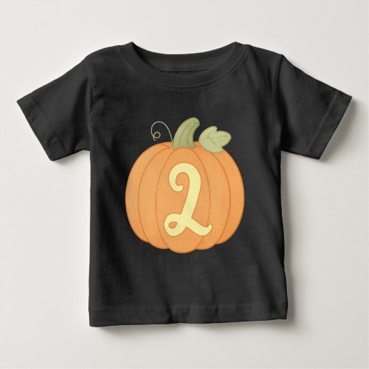 Cute Pumpkin 2nd Birthday Shirt | Fall Autumn Kids ベビーTシャツ (正面)