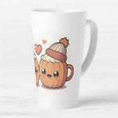 Cute Pumpkin Couple Mugs カフェラテマグ (右アングル)
