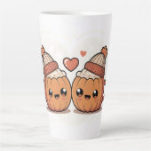 Cute Pumpkin Couple Mugs カフェラテマグ (正面)