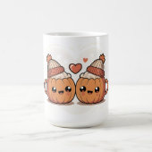Cute Pumpkin Couple Mugs コーヒーマグカップ (中央)