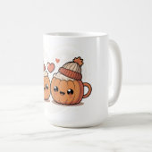 Cute Pumpkin Couple Mugs コーヒーマグカップ (正面右)