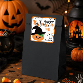 Cute Pumpkin Halloween Gift Sticker & Labels スクエアシール