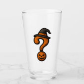 Cute Pumpkin Halloween Question Mark Beer Mug タンブラーグラス (正面)