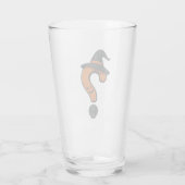 Cute pumpkin Halloween question mark glass. タンブラーグラス (裏面)