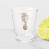 Cute Pumpkin Halloween Question Mark Shot Glass ショットグラス (裏面)