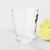 Cute Pumpkin Halloween Question Mark Shot Glass ショットグラス (左)