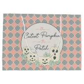 Cute Pumpkin–Happy Halloween ラージペーパーバッグ (裏面)