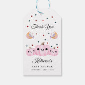Cute Pumpkin Is On The Way | Halloween Baby Shower ギフトタグ (裏面)