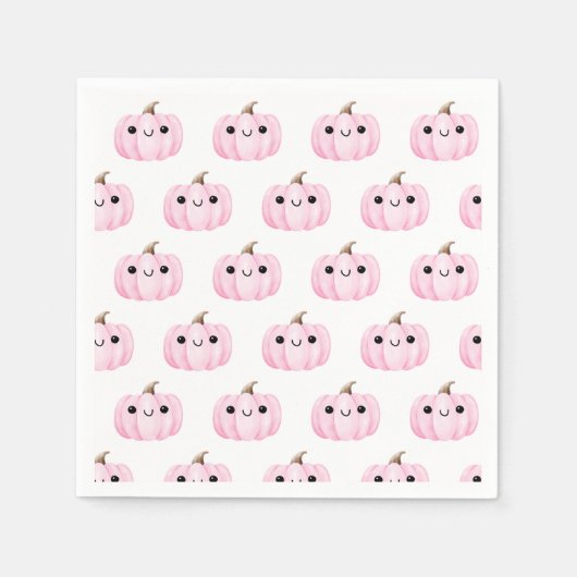 Cute Pumpkin Is On The Way | Halloween Baby Shower スタンダードカクテルナプキン (正面)