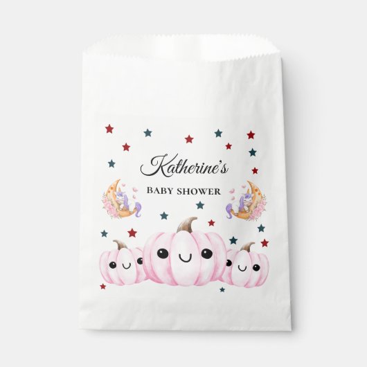 Cute Pumpkin Is On The Way | Halloween Baby Shower フェイバーバッグ (正面)