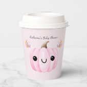 Cute Pumpkin Is On The Way | Halloween Baby Shower 紙コップ (裏面)