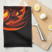 Cute Pumpkin Monster Halloween Kitchen Towel キッチンタオル (四つ折り)