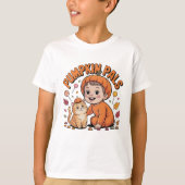 Cute Pumpkin Pals Kids Halloween Fall T-Shirt Tシャツ (正面)