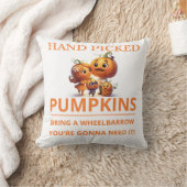 Cute Pumpkin Patch Kids Hand Picked Pumpkins Throw クッション (ブランケット)